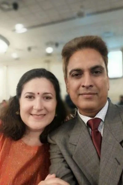 Russian-Indian couple in an intercultural relationship