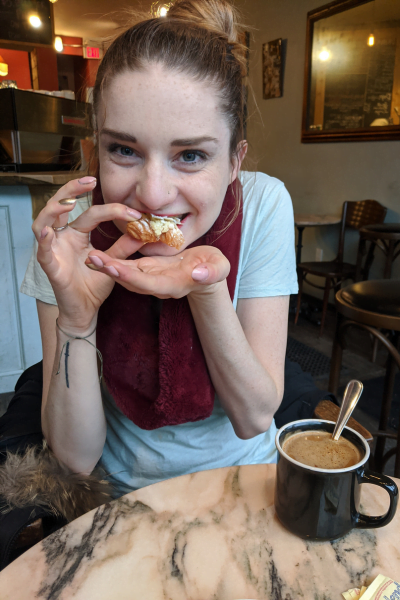 women eating food